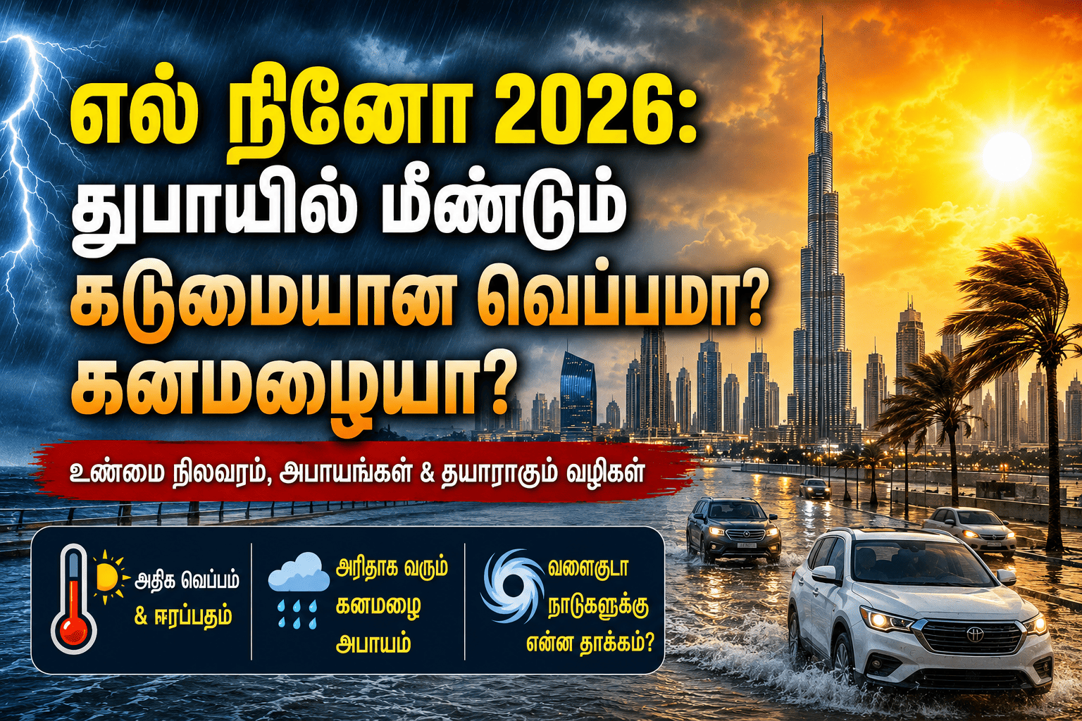 எல் நினோ 2026: துபாய் மற்றும் வளைகுடா நாடுகளுக்கு மீண்டும் கடுமையான வெப்பமும் கனமழையும் வருமா?